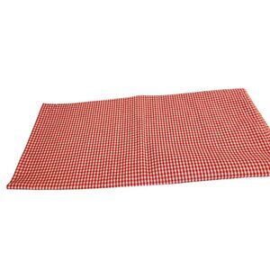 Red & White Gingham Checkered Cotton Fabric 2-Yd Exquisite Quality Lightweight S